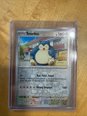 Pokemon Snorlax Card - Blue and Cream